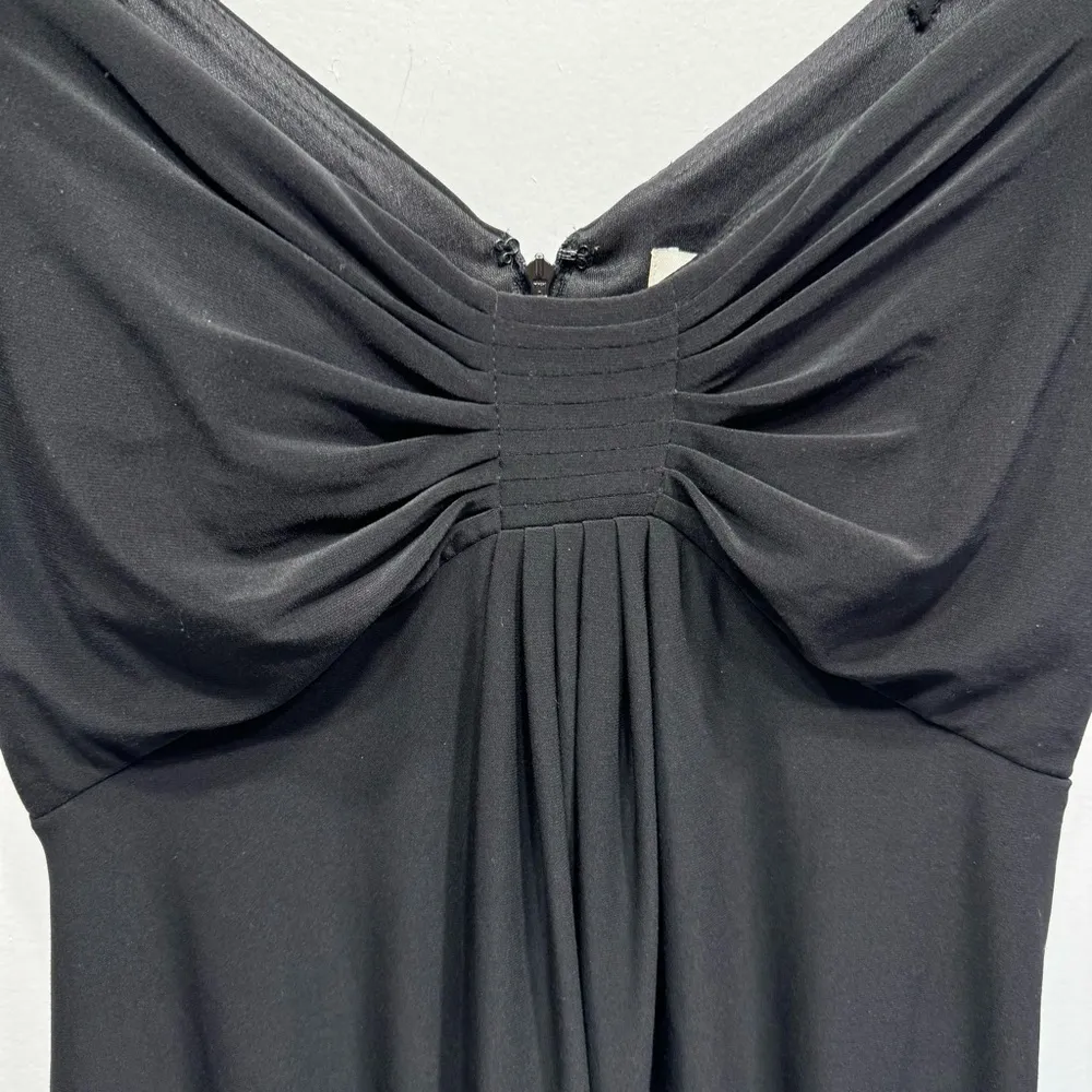 White House Black Market WHBM Little Black Dress Off Shoulder Pleated Size 6 - Image 10
