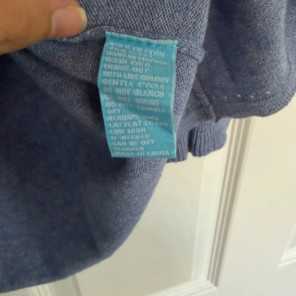 J. McLaughlin Women’s Sweater XS Periwinkle Blue Pullover Preppy Luxury Chic - Image 6