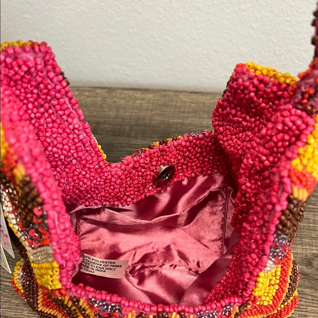 Boho Beaded Bag 🧡💛🤎 Yellow - Image 3