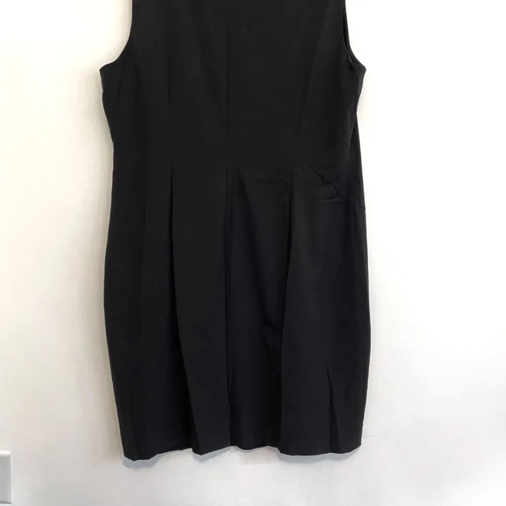 CALVIN KLEIN Plus Size Starburst Sheath Dress Sunburst Solid Black Pleated Work - Image 10