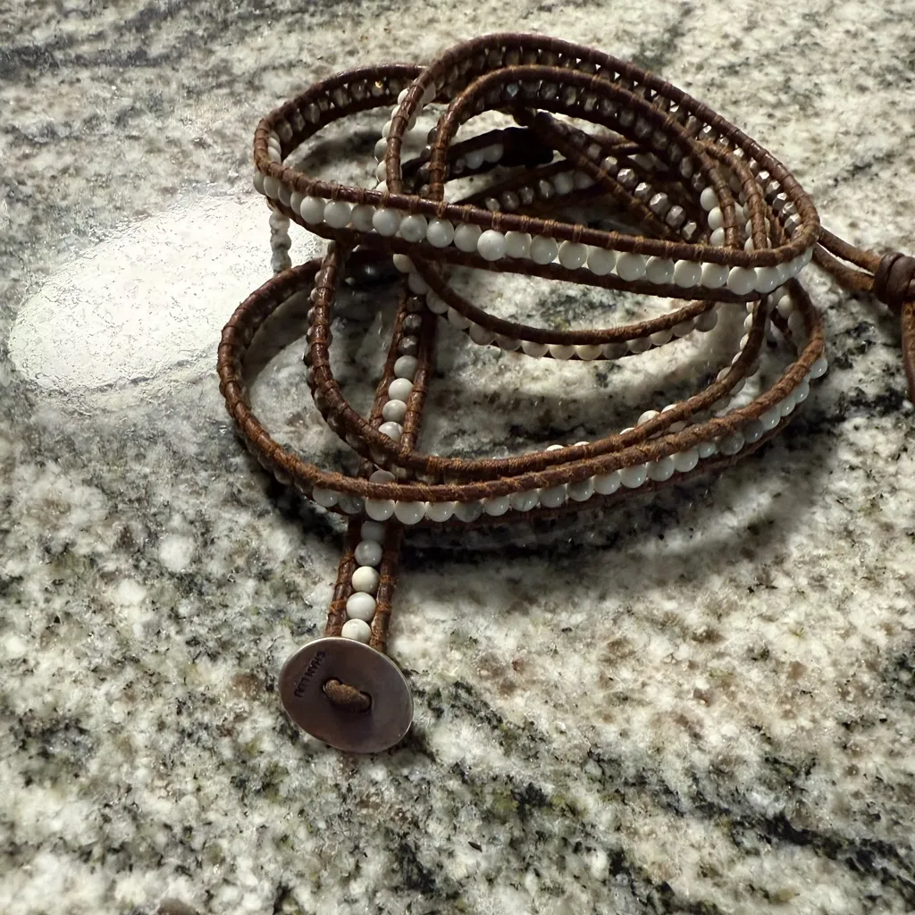 Chan Luu leather marble western wrap bracelet 🤎 - Image 2