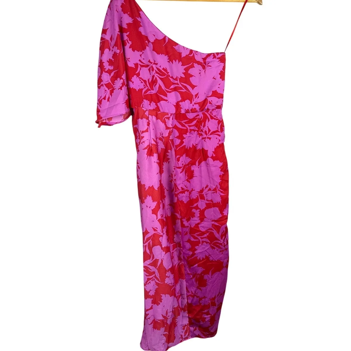 DO+BE Addicted To Love One Shoulder Midi Dress Pink & Magenta Size Small‎ - Image 8