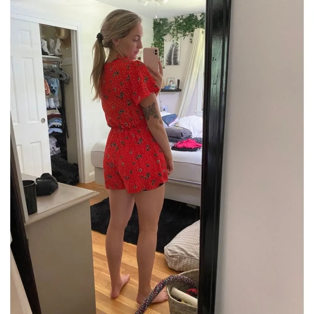 Sienna Sky Red Floral Romper - Image 4