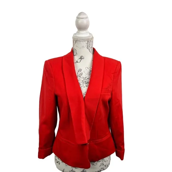 Bardot Women's Bilson Red Cropped‎ Blazer Size 10 NWT - Image 3