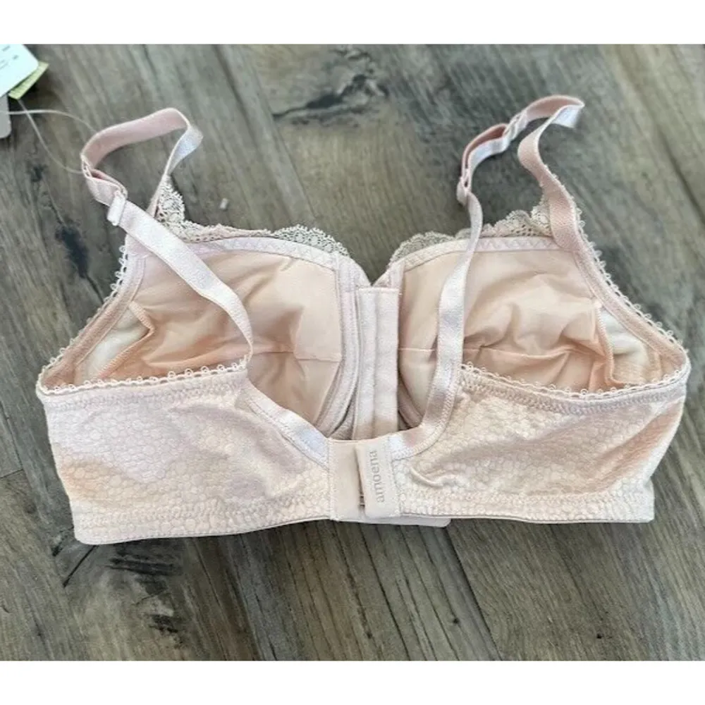 Amoena Ellen Wirefree Mastectomy Bra Size 32A Rose Nude Front and Back Close Pink - Image 9