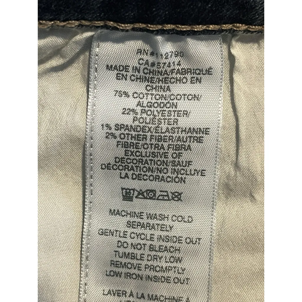 True Religion Jennie Shorts Women's 26 Blue Curvy Mid-Rise Rolled Cuff Flap NWT - Image 5