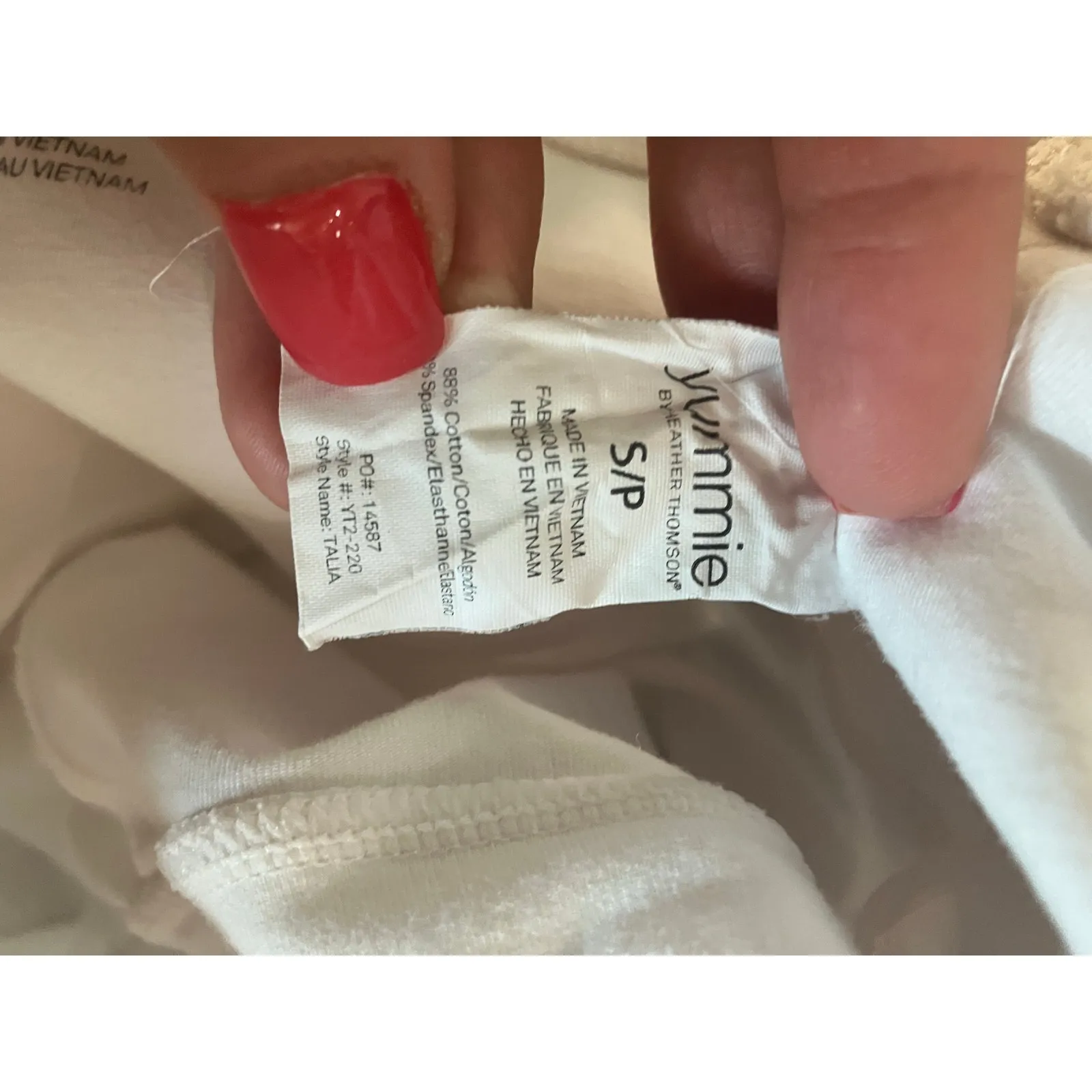 YUMMIE Talie Crop Capri Shaping Legging in White Butt Lift Size Small S - Image 4