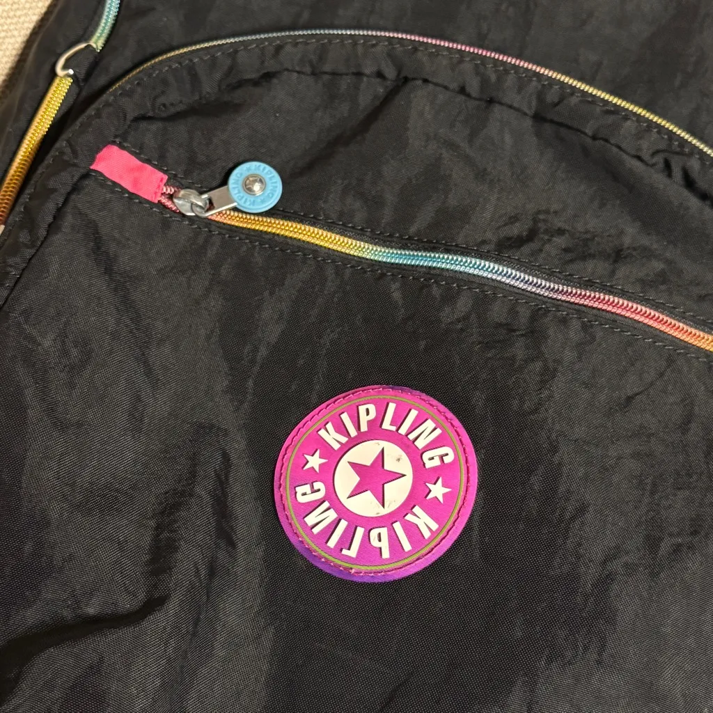 Kipling Seoul Large Printed 15" Laptop
Backpack Black Rainbow - Image 4