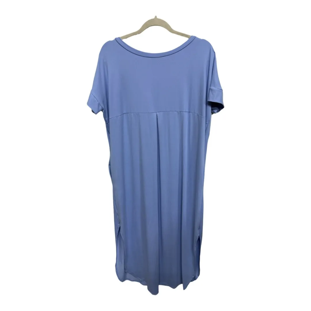 Zenana Oversized Caftan Style Maxi Dress Side Slit Pockets Boho Casual Size M - Image 4