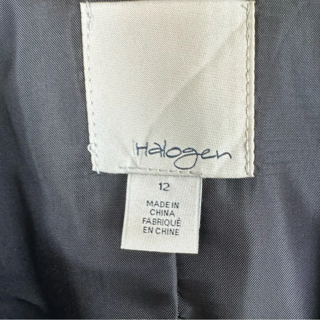 Halogen Faux-Leather Trim Suit Blazer - Image 4