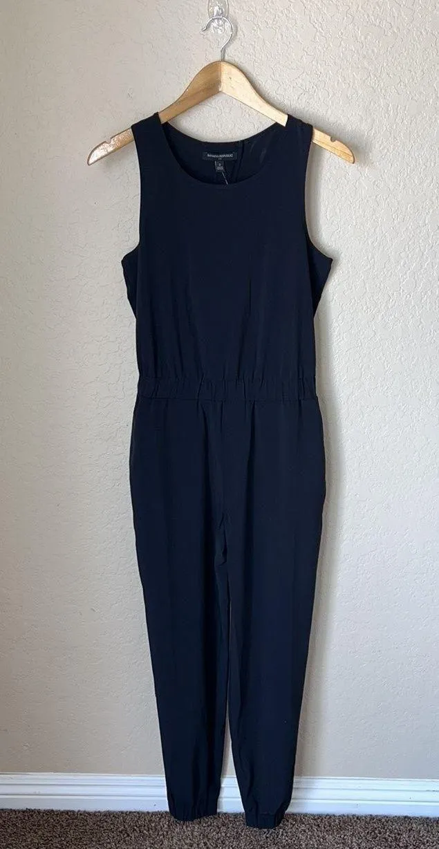 Banana Republic Black Stretch Active Jumpsuit NWT - Image 2