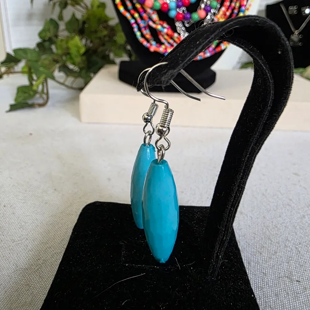 Boho Multi Strand Necklace with Matching Earrings Set Red - Image 10