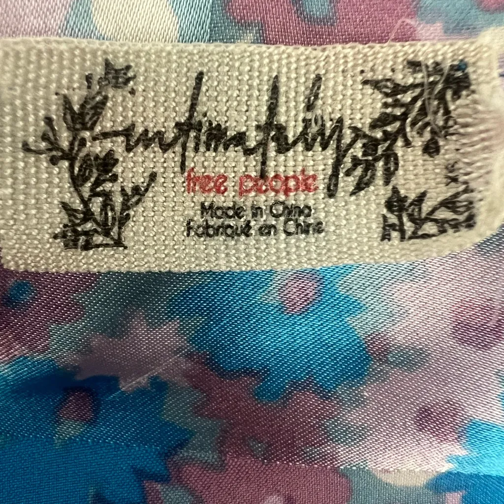 Free People Pillow Talk Satin Pajamas Top in Cool Lavender Size Small EUC - Image 11