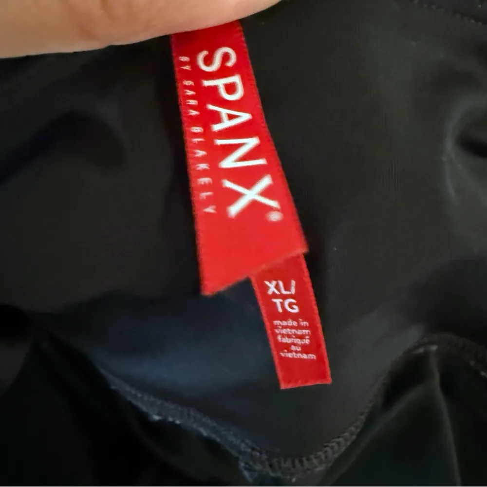 SPANX Ready To Wow Faux Leather Legging Black SZ XL 2437 - Image 5