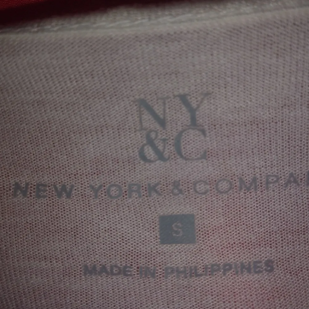 NY & Co S Colorblock Bright Coral Top Orange - Image 3