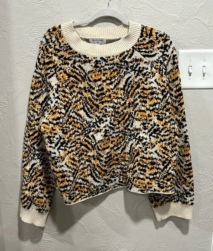 RACHEL COMEY For Target Animal Print Crewneck Pullover Sweater Size Large - Image 1