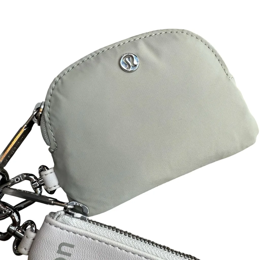Lululemon Dual Pouch Wristlet Raw Linen White Opal First Edition‎ NWT - Image 6