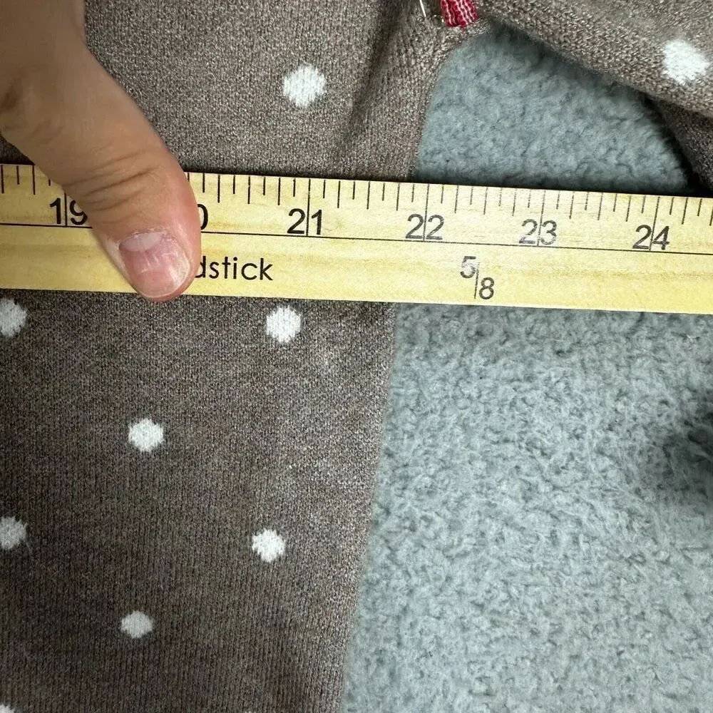 Cynthia Rowley sweater womens plus 1X brown polka‎ dot soft boxy 3/4 sleeve - Image 5