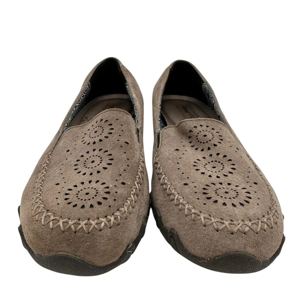 Skechers Grey Relaxed Fit Memory Foam Bikers Traffic Slip On Shoes Size 8.5 - Image 2