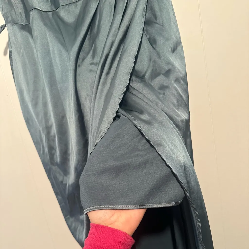 Baltic Born Cecilia One Shoulder Midi Dress Size Large Blue Sage - Image 5