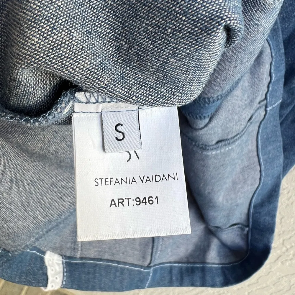 Stefania Vaidani Truena mini denim dress Small NWT - Image 6