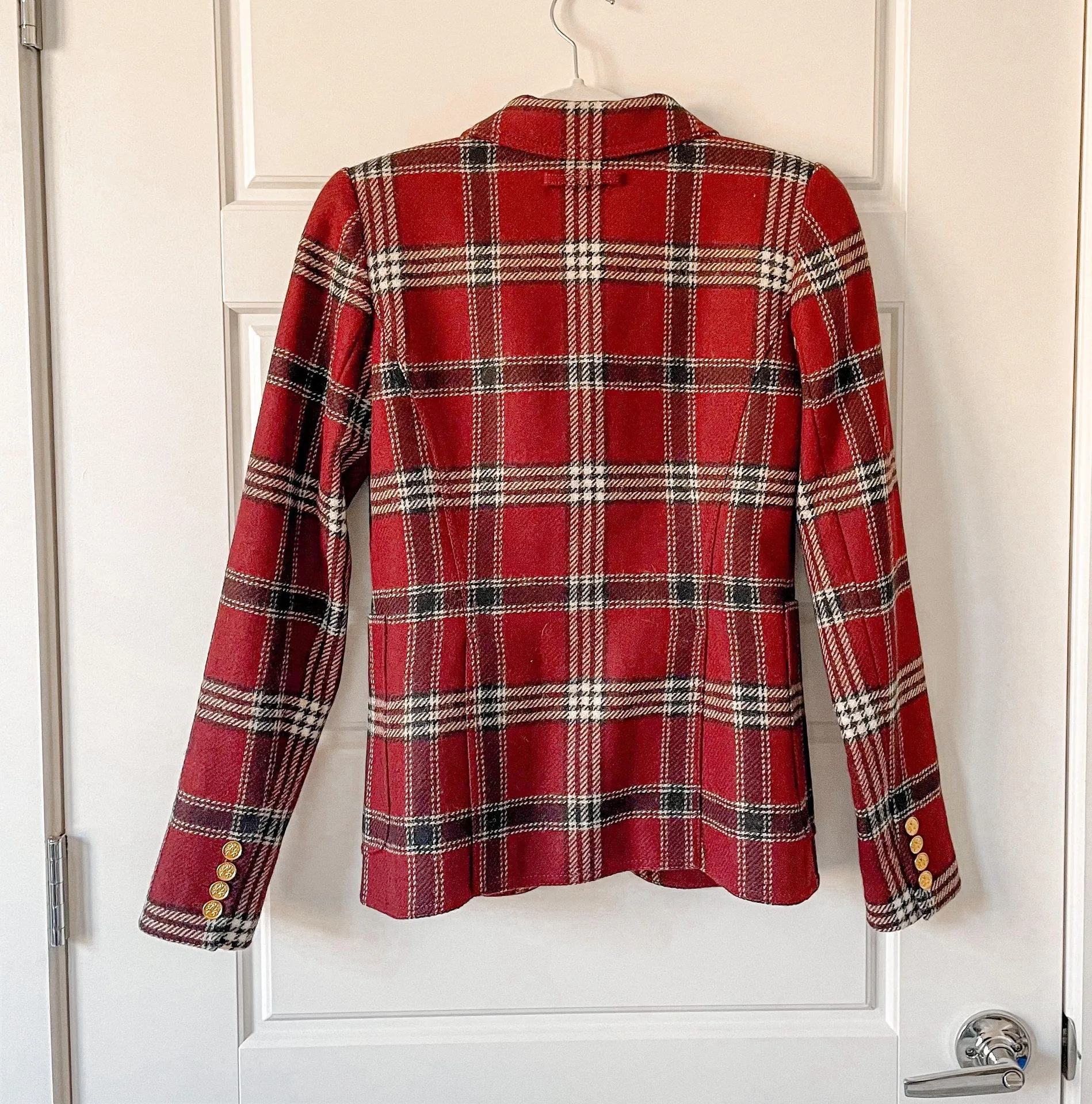 Duchess Plaid Blazer Maroon Plaid - Image 8