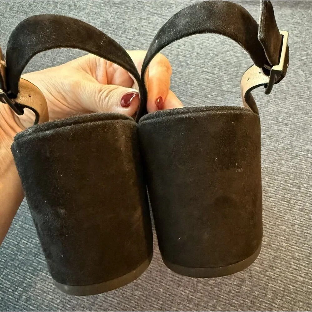 Vionic  Nareen Pumps US 9 Black Suede Slingback Block Heel Shoes Holiday Formal - Image 13