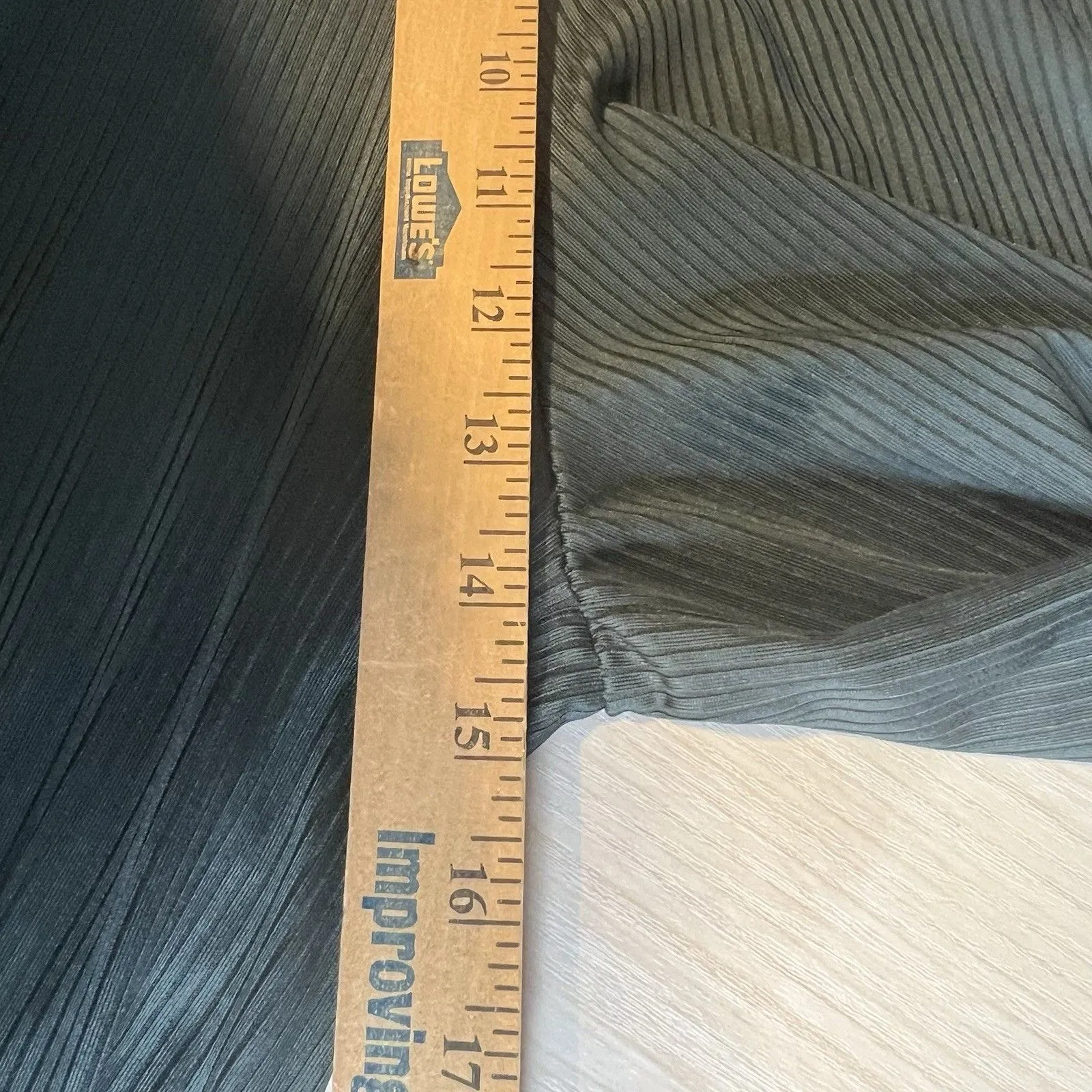 Womens Find Ribbed Emerald Green Cropped Pants Wide Leg Minimalist Capsule M Size M - Image 10