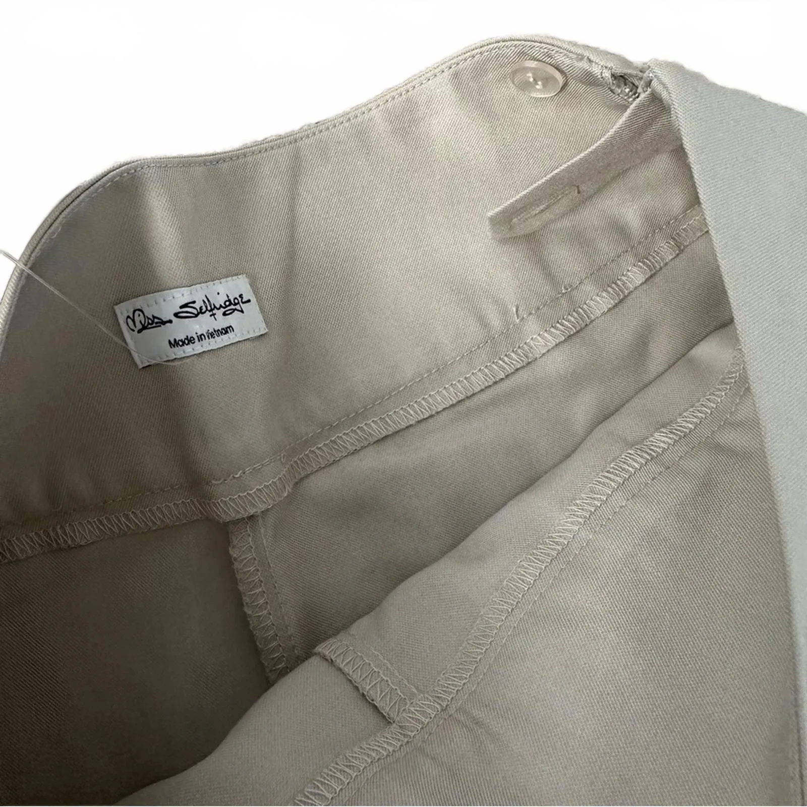 Miss Selfridge Pleated Mini Skort STONE NWT Size 4 - Image 8