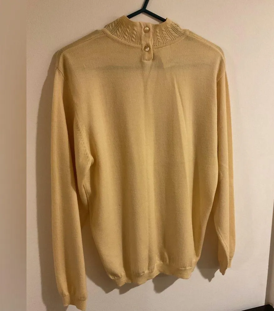 Talbot's Beige Silk Wool Sweater - Image 3