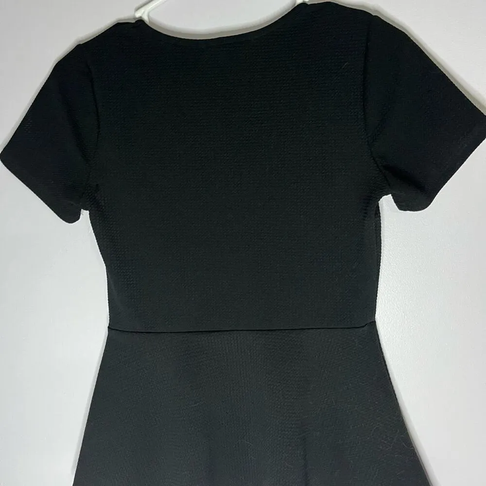 Black Peplum Top sz small - Image 2