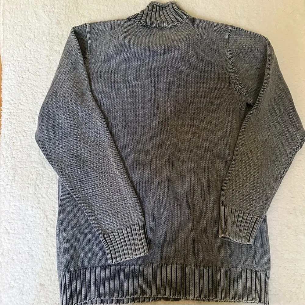 Quacker Factory Y2K  Acid Wash Denim Sweater - Image 2