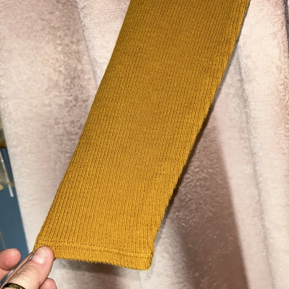 Size S Mustard Knotted Front Long Sleeve - Image 4