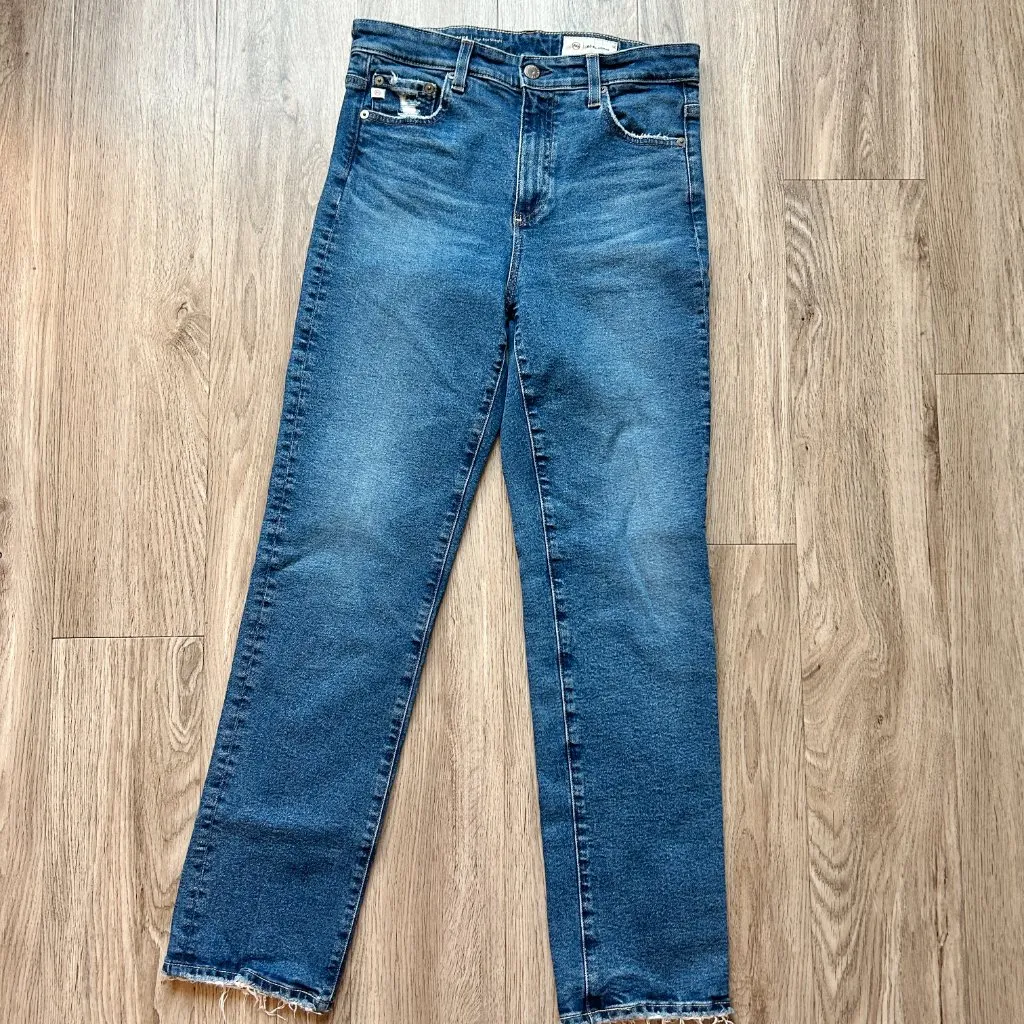 AG Adriano Goldschmied Saige High Rise Straight Leg Jeans in 9 Years Elmhurst 28 - Image 5