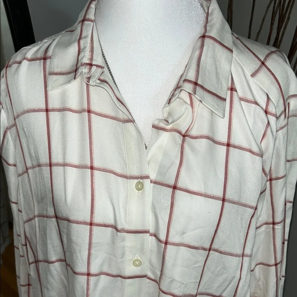 Loft Classic White and Red Checkered women’s - Image 2