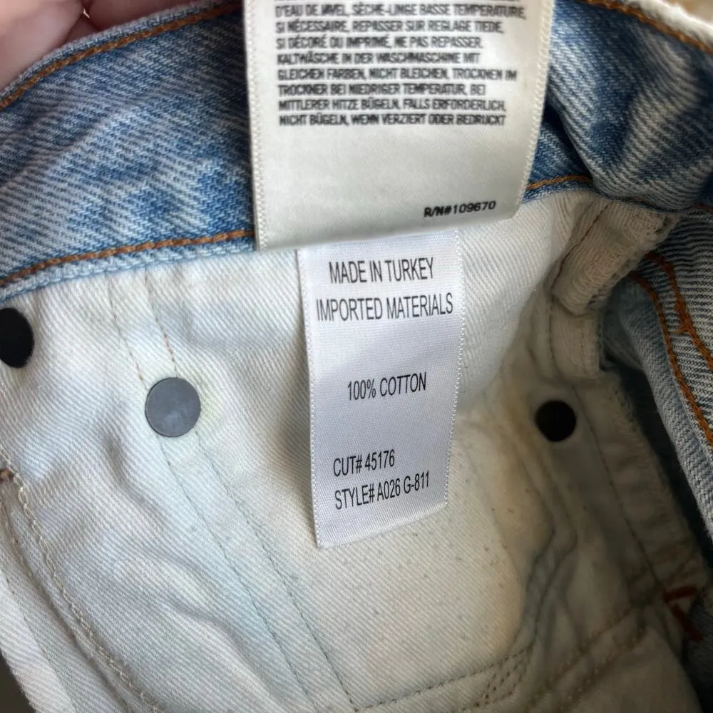 AGOLDE Parker Vintage Cut Off Denim Shorts in Swap Meet Size 24 - Image 5