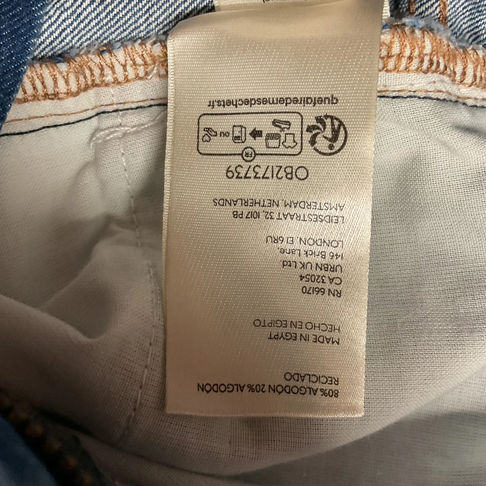 BDG Urban Outfitters High Waisted Raw‎ Hem Denim Shorts Blue Size 29 NWT - Image 8