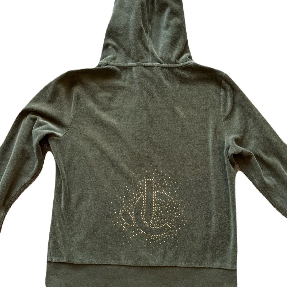 Women's Juicy Couture Velour Long Sleeve Zipup Track Jacket Size M Y2K Vintage - Image 2