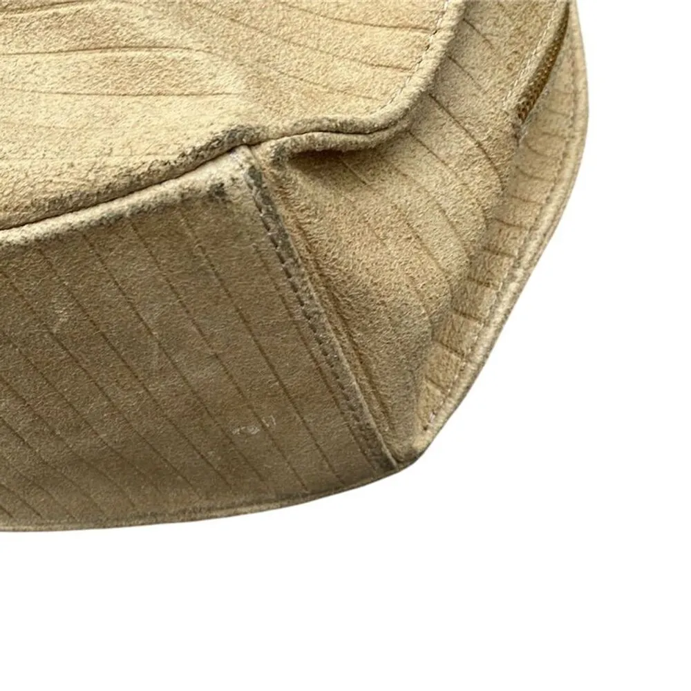 Persaman New York Adriana Python Leather Satchel Beige Handbag Made in Italy Tan - Image 9