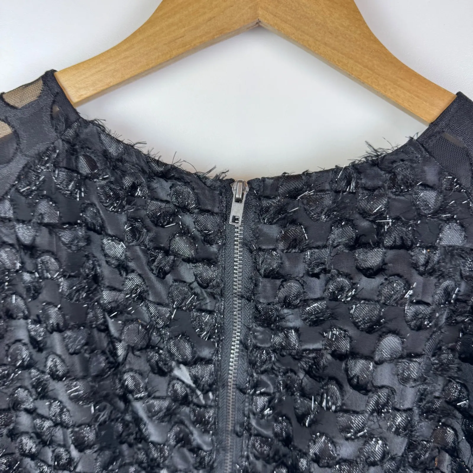 NWT W118 by‎ Walter Baker Prya Dress Size XS Black Polka Dot Puff Sleeve Party - Image 3