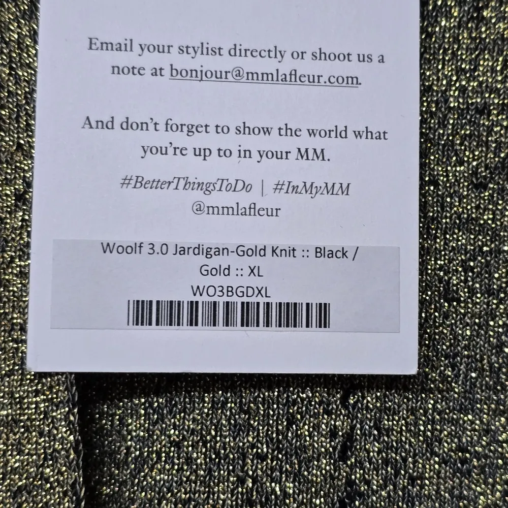 MM Lafleur NWT Woolf Jardigan Gold Size XL‎ Career Academia Sparkly $295 Luxury - Image 6