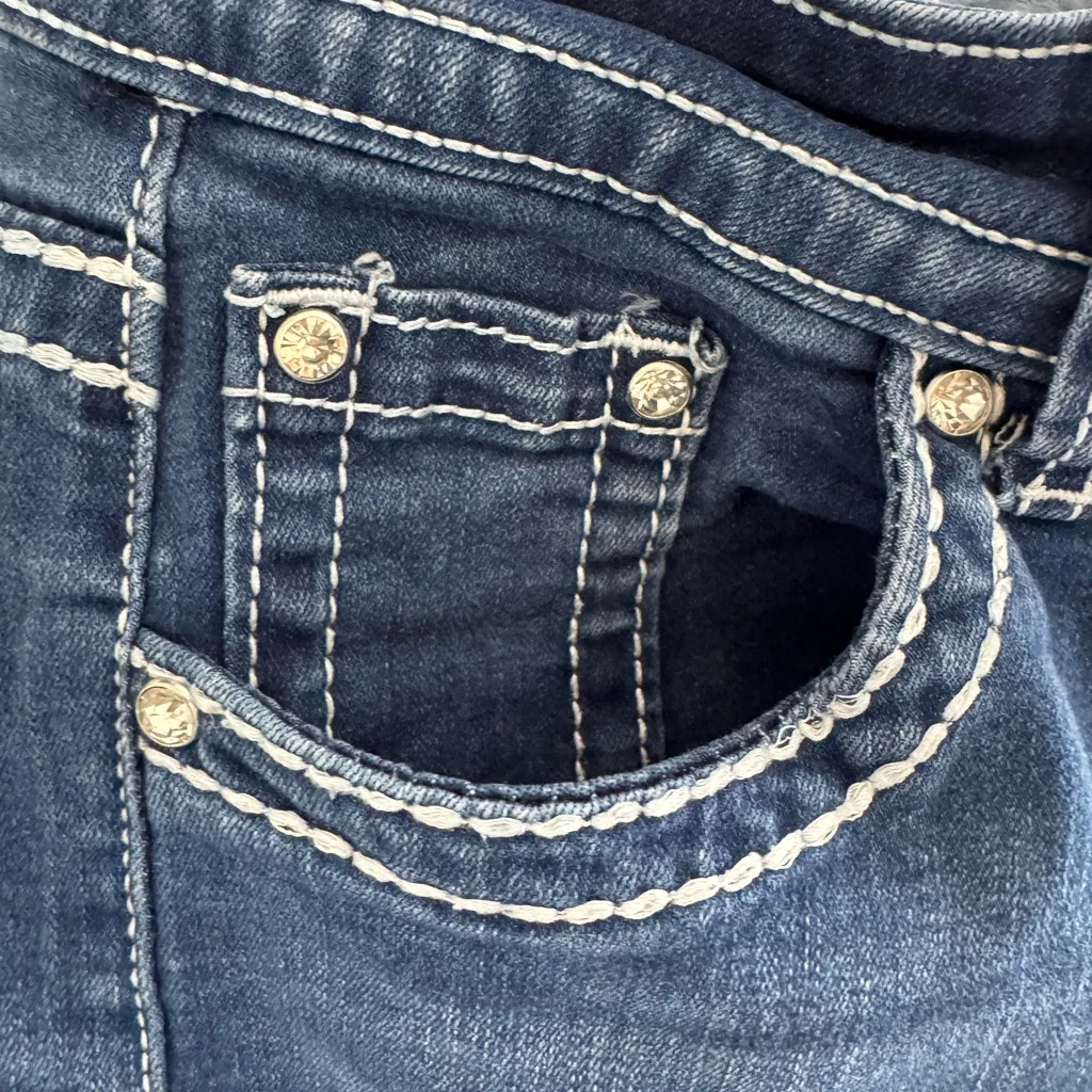 Ya Los Angeles Blue Boot Cut Jeans western Y2k sz 9/10 - Image 6