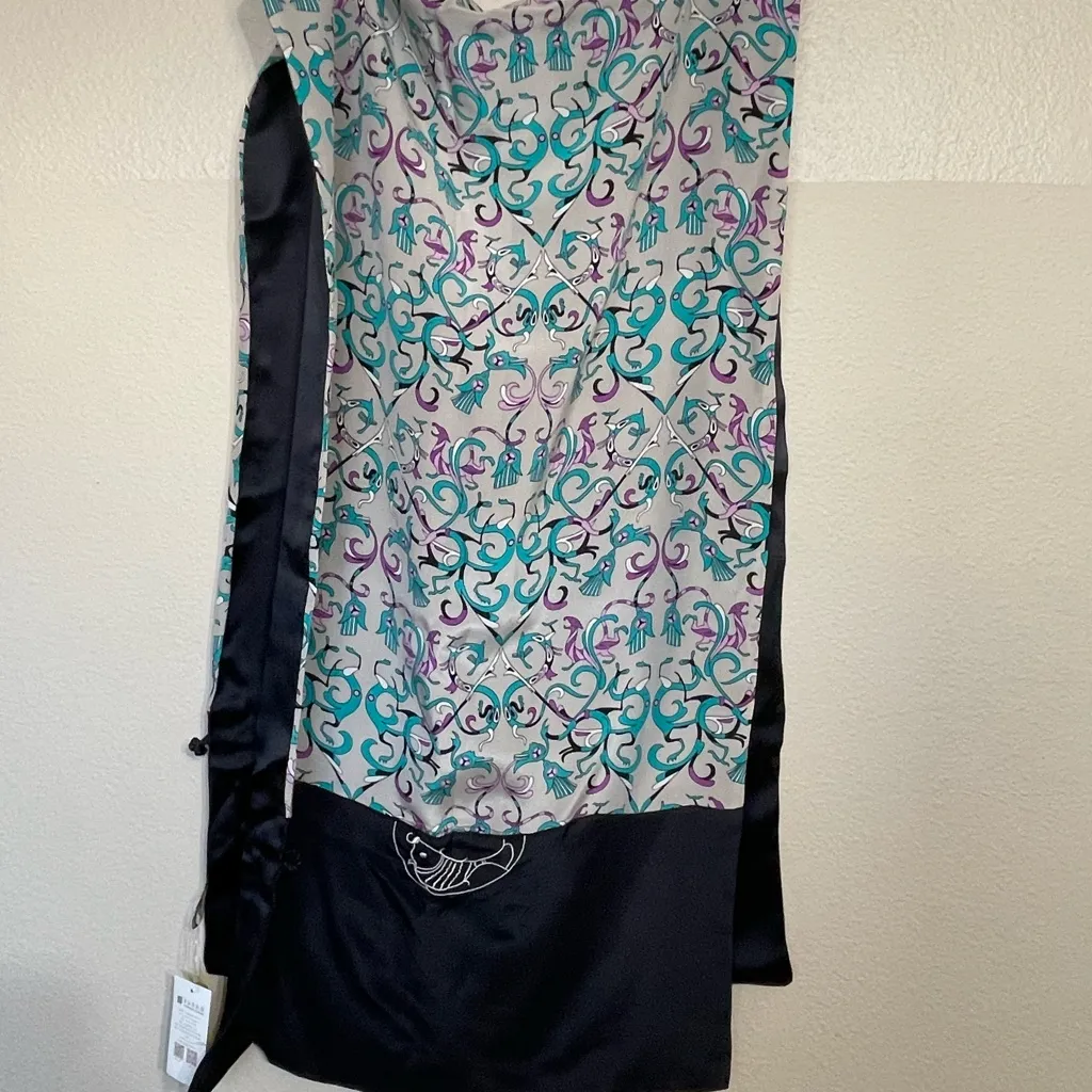 Colorful Patterned Kimono Jacket with pockets Green Size undefined - Image 6