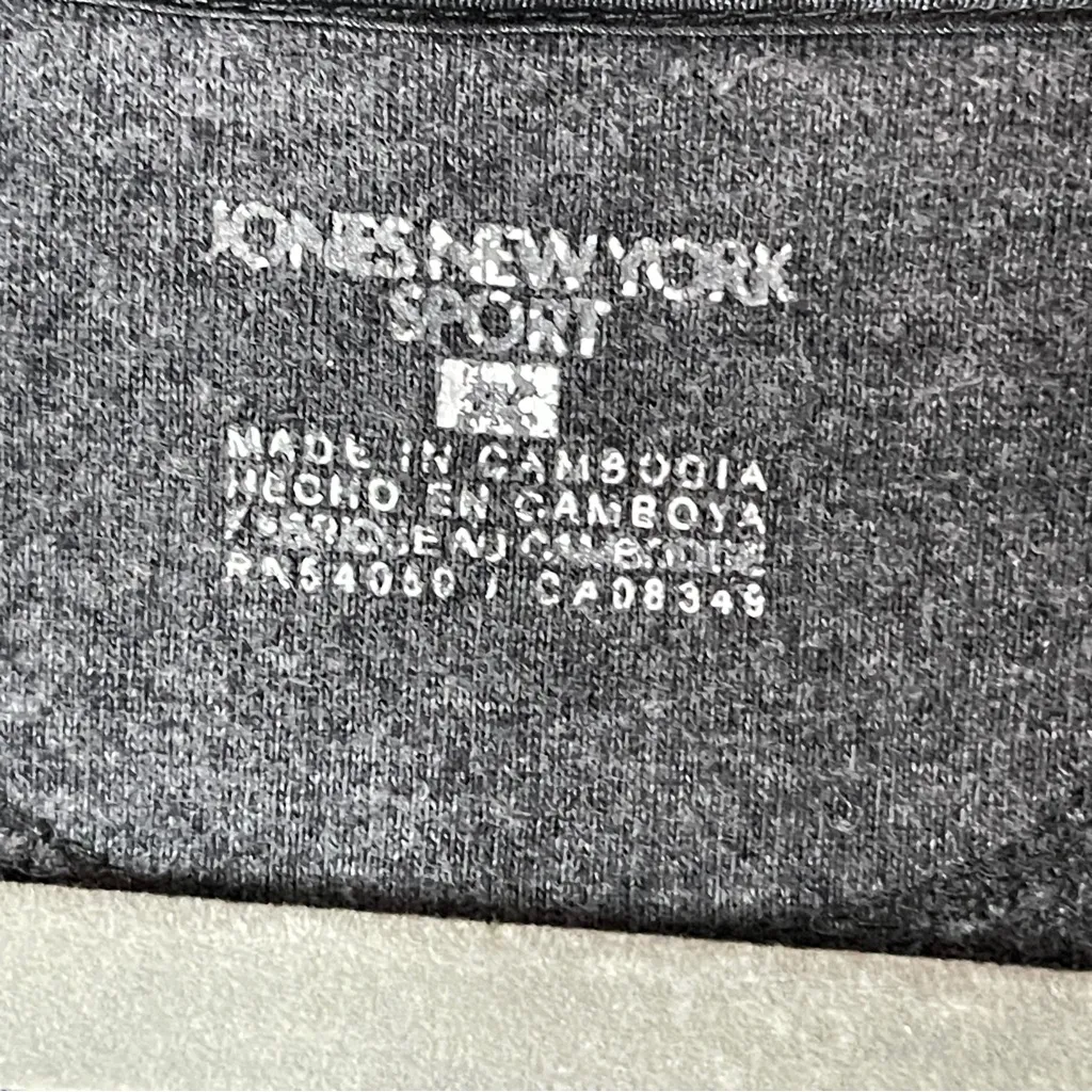 JONES NY SPORT Gray Velour Full Zip Hoodie Satin-Lined Hood, XL - Image 7