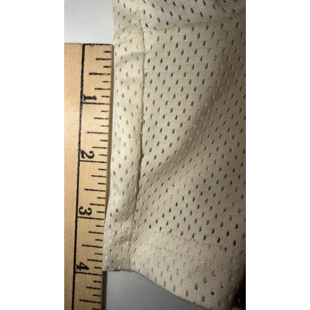 Fabletics Aisha Women’s L Cream Mesh Basketball Gym Shorts Checkered Athletic - Image 11