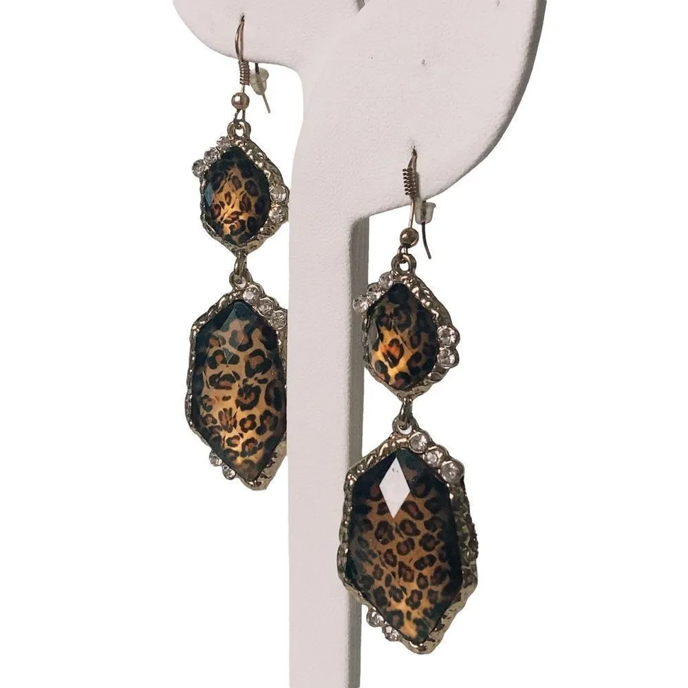 LEOPARD Drop Prom Party Casual Statement Earrings - Image 4