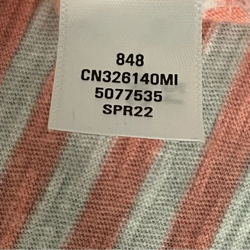 Caslon Modal/Cotton blend striped Tshirt, long fit, short sleeve, pink &white - Image 8