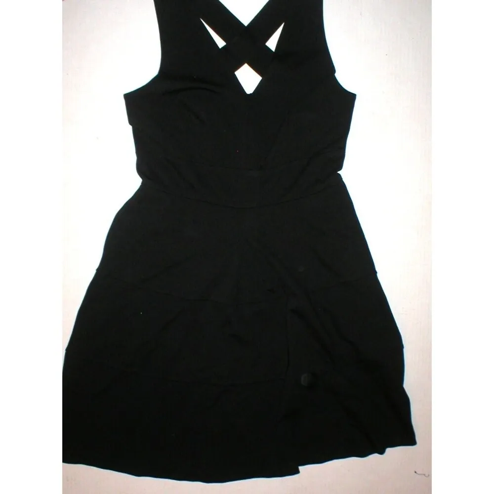 New Womens NWT 14 Banana Republic Black Dress Cross Back Nice Work Date Party - Image 3