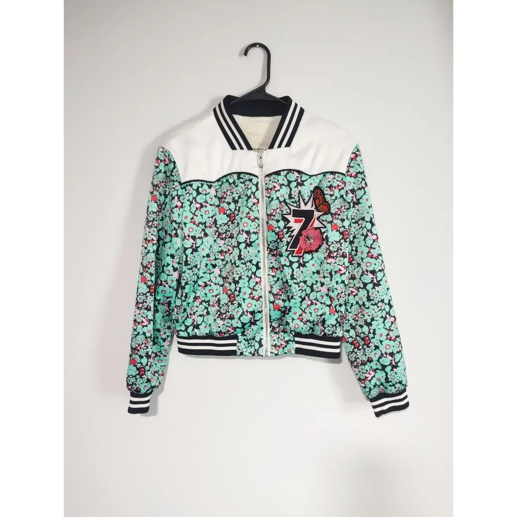 Maje Bert Satin Bomber Jacket Size 40 (L) - Image 2