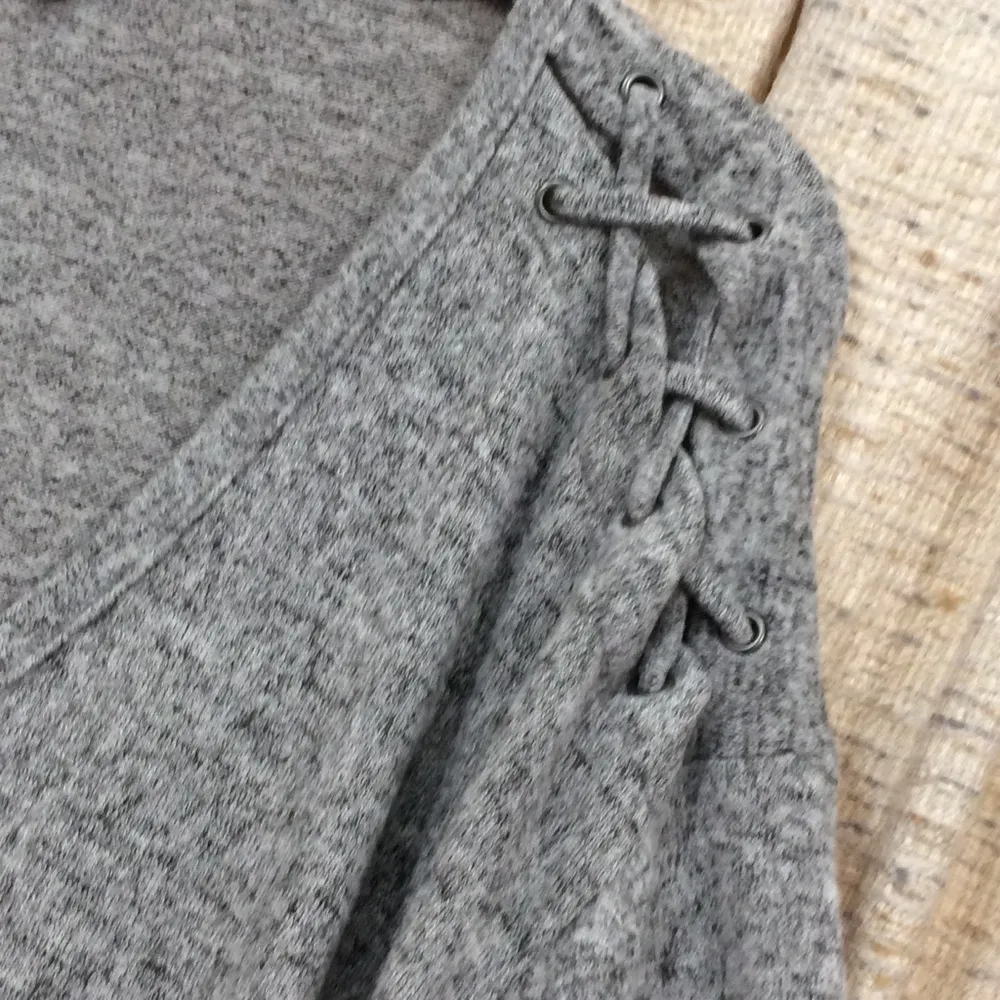 Torrid  Super Soft Plush V-Neck Lace-Up Shoulder Detail Top - Image 2